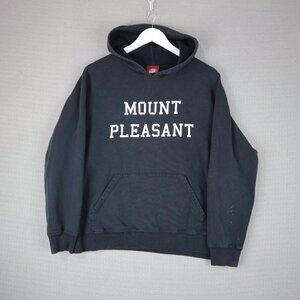 Mount Pleasant Text Graphic Hoodie Vintage 2000s Mens Small